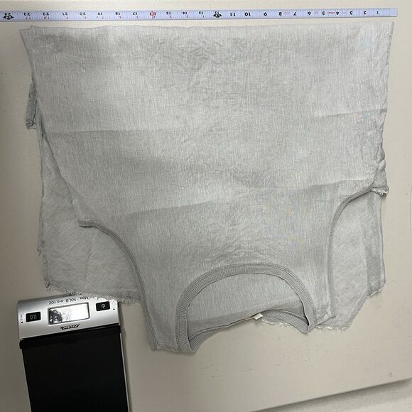 Dylan Gray Linen Sleeveless Dress L Asymmetrical Hem Boho Summer - Picture 11 of 13